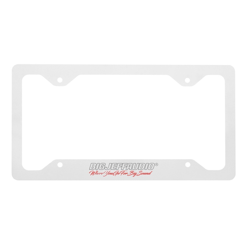 Official Big Jeff Audio Metal License Plate Frame