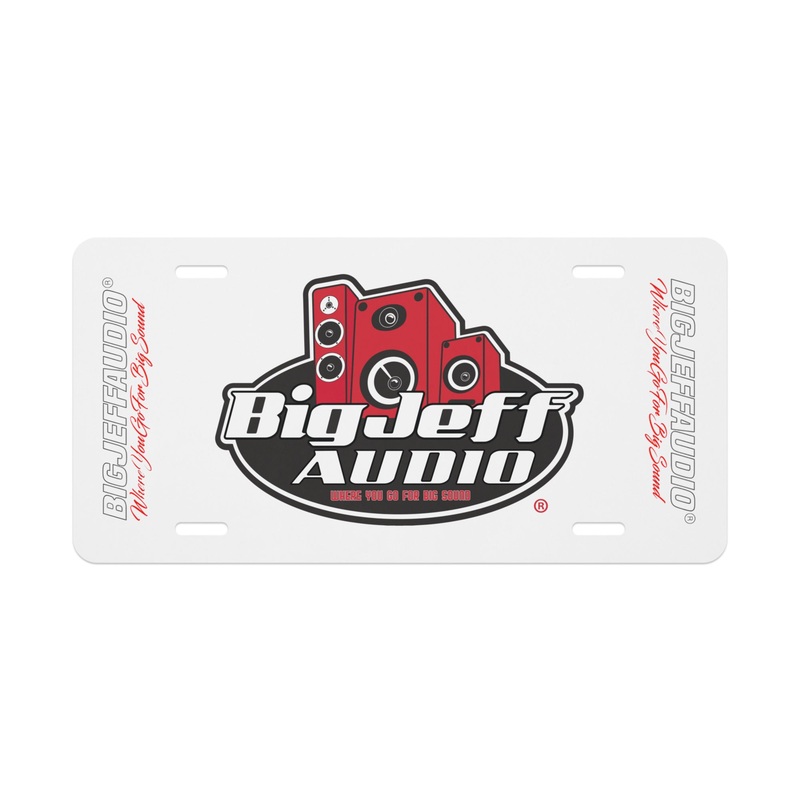 Official Big Jeff Audio Vanity license plate