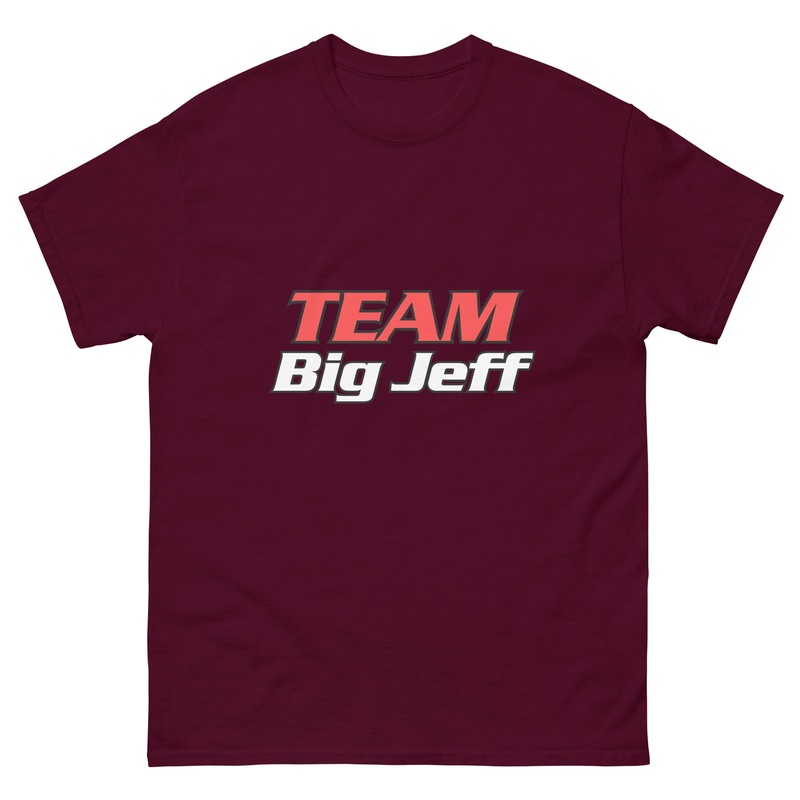 Team Big Jeff Certified Basshead Skull T-Shirt Maroon S