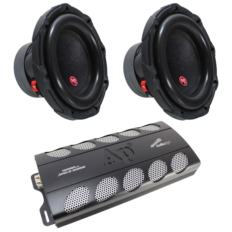 Audiopipe 10″ BDCII Subwoofer Combo 1200W RMS w/ 1500W 1 Ohm Monoblock Amplifier