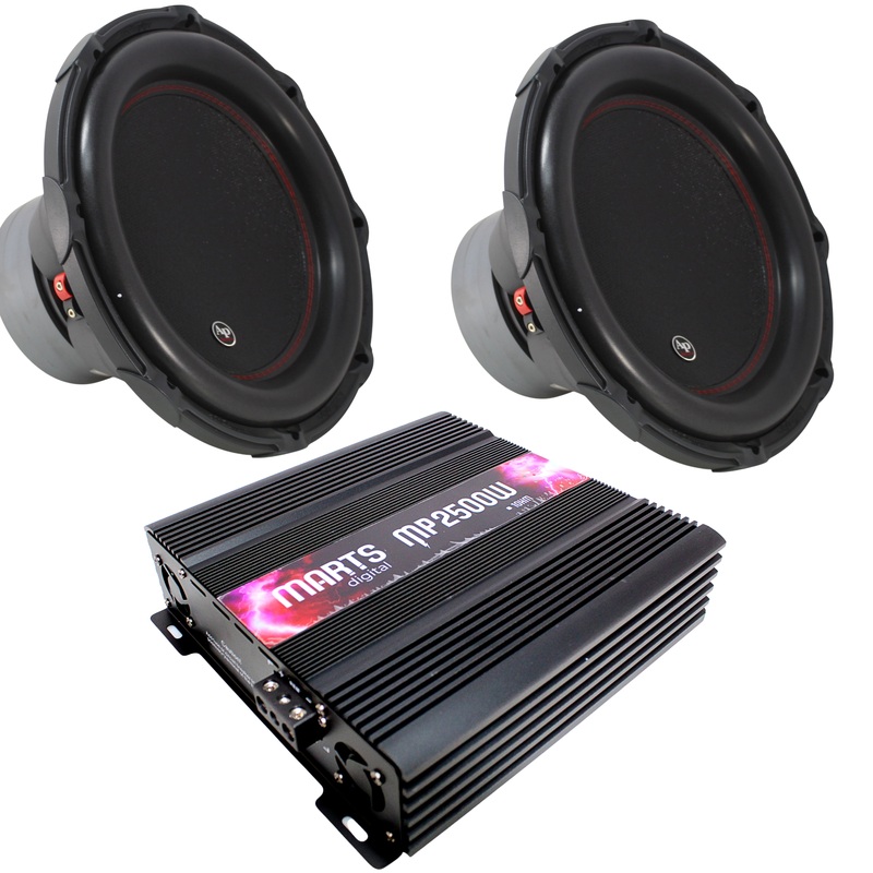Audiopipe 15″ BDC3 Subwoofer Combo 2400W RMS w/ 2500W 1 Ohm Monoblock Amplifier
