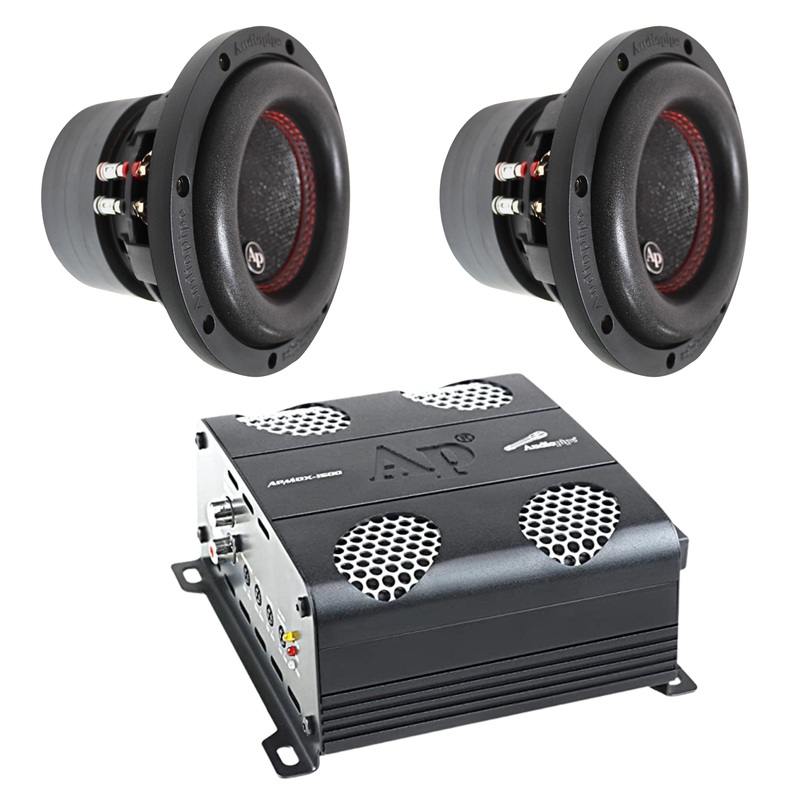 Audiopipe BDC4 6.5″ 250W RMS Subwoofer Set w/ 800W 1-Ohm Monoblock Amp Combo