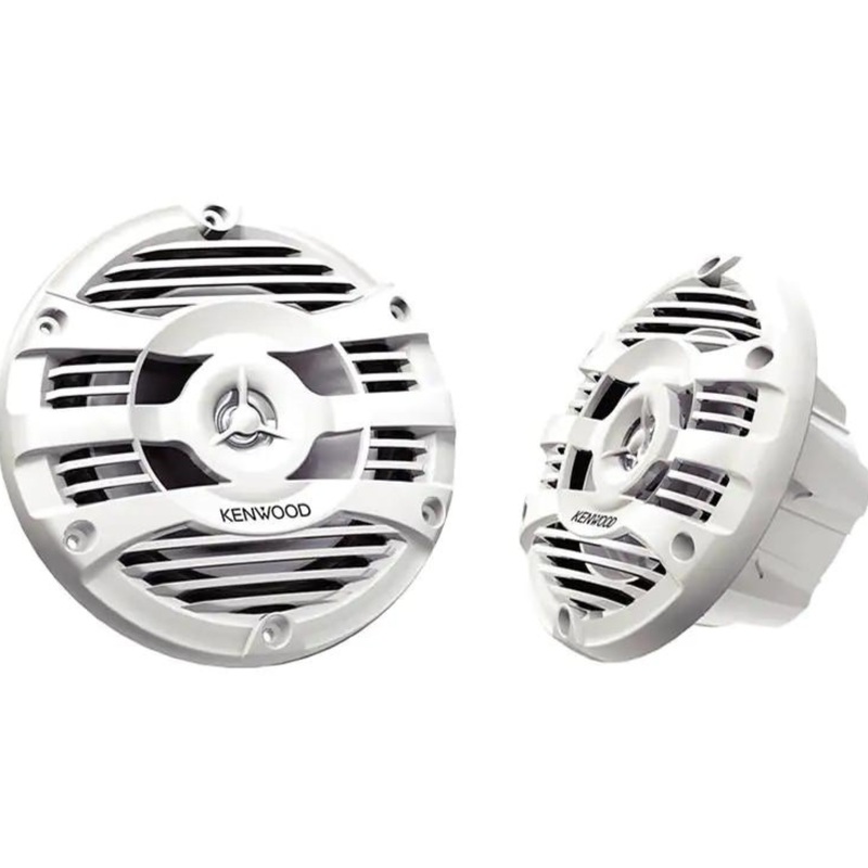 Kenwood 6.5″ 2-way Marine Speaker System (White), 150W Max Power KFC-1653MRW
