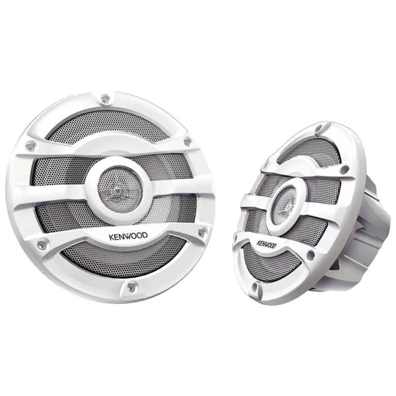 Kenwood 8″ 2-way Marine Speaker System (White), 300W Max Power KFC-2053MRW