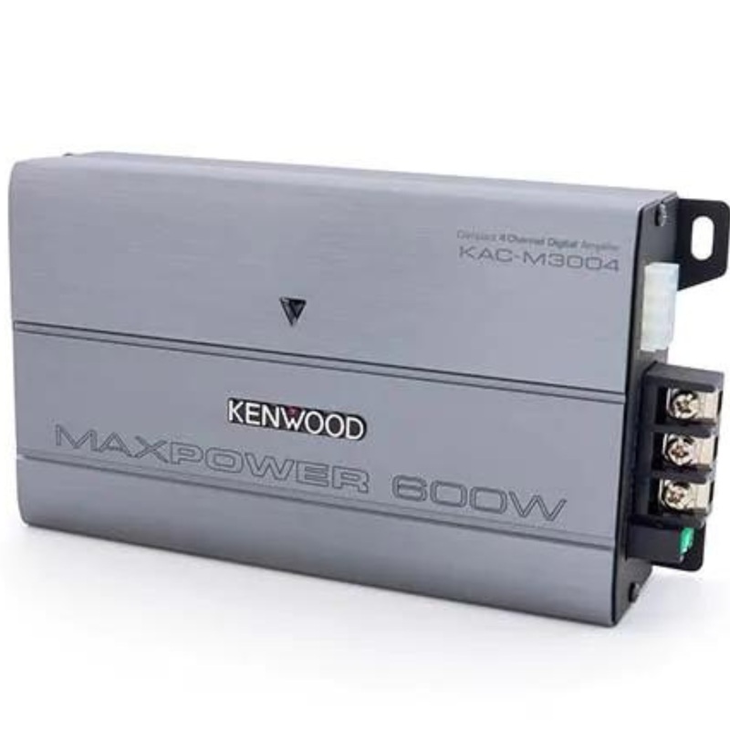 Kenwood Class D Compact 4-Channel Vehicle Amplifier 600 Max Power 4 Ohms