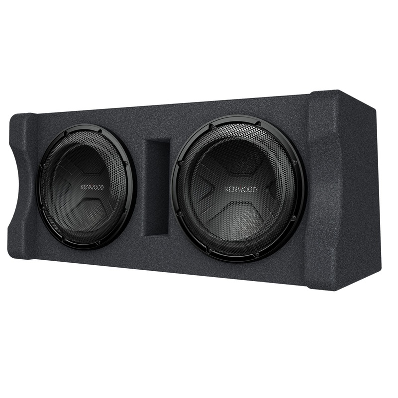 Kenwood Dual 12″ Loaded 600W 2 Ohm Subwoofer Vented Enclosure P-W3021D