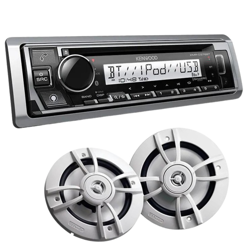 Kenwood Marine Audio Package: Includes CD Receiver and 6.5″ Marine Speakers
