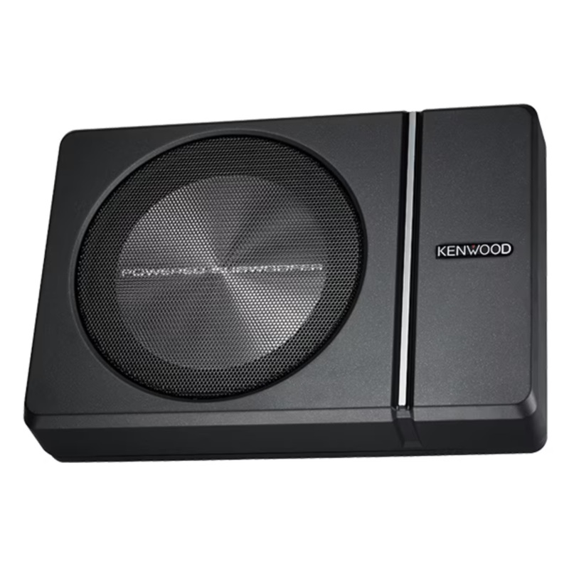 Kenwood Single 8″ 250W Under Seat Powered Subwoofer with Remote Control KSC-PSW8