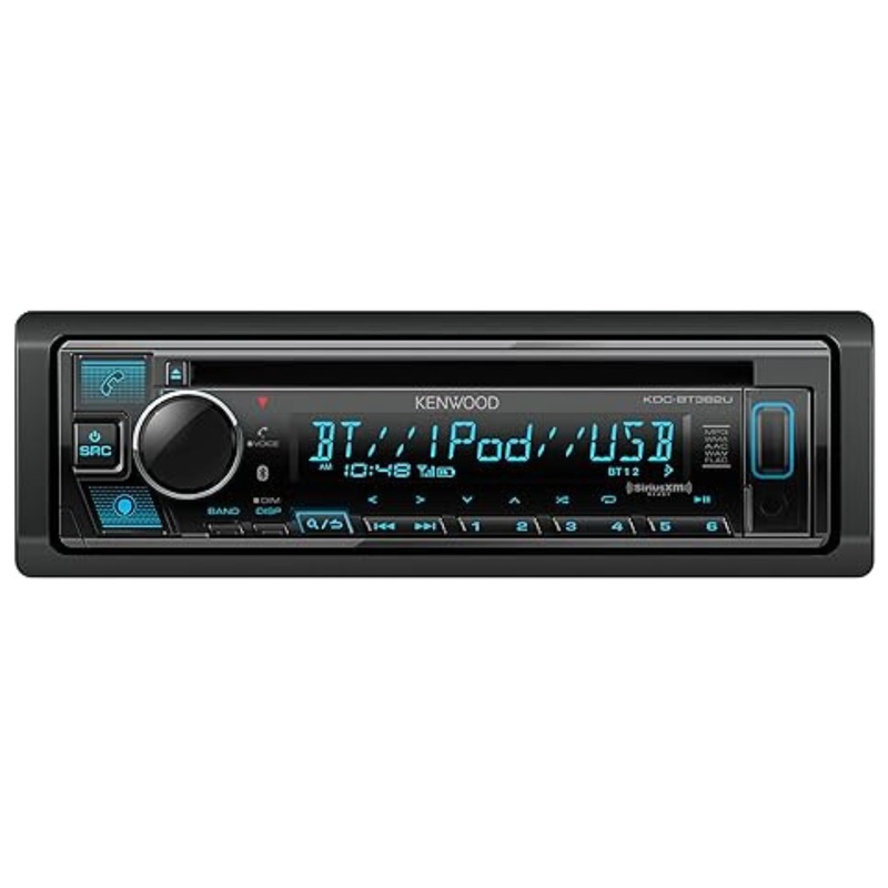 Kenwood Single DIN BT CD AM/FM USB SiriusXM Car Stereo Receiver / KDC-BT382U