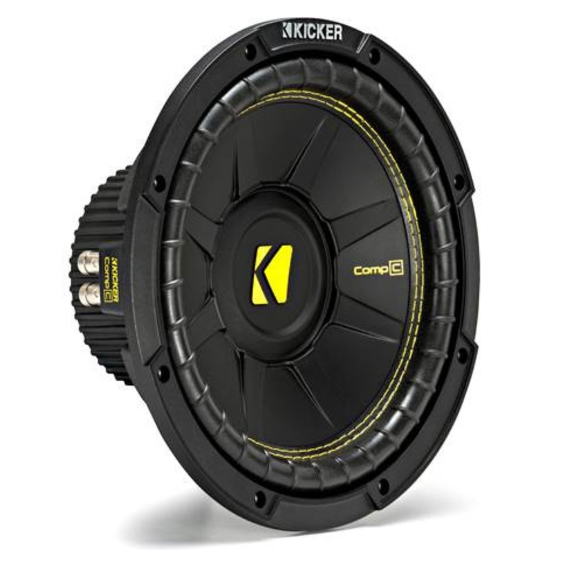 Kicker CompC Series 10″ Dual 4 Ohm Voice Coil Car Subwoofer 500W Peak 44CWCD104