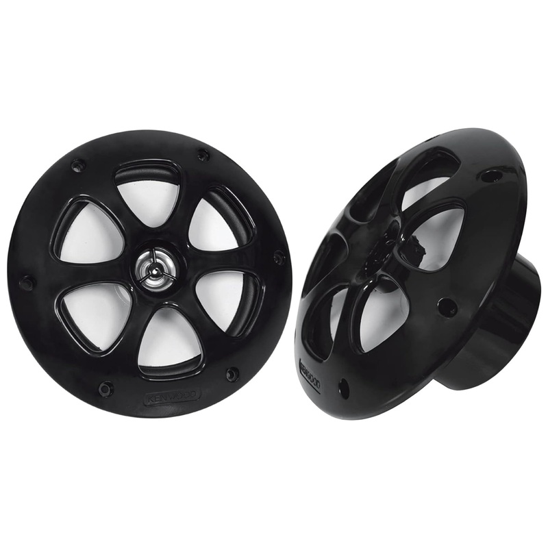 Pair of Kenwood Black 6.5″ 30W RMS 4 Ohm 2 Way Coaxial Marine Speakers