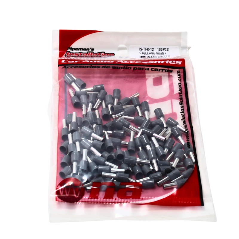 Audiopipe Installation Solution 100 Pack 12 Gauge Wire Ferrules IS-TFK-12