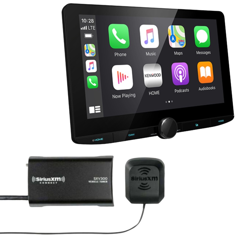 Kenwood 10.1″ Floating Panel Media Receiver Plus SiriusXM Service Tuner Kit