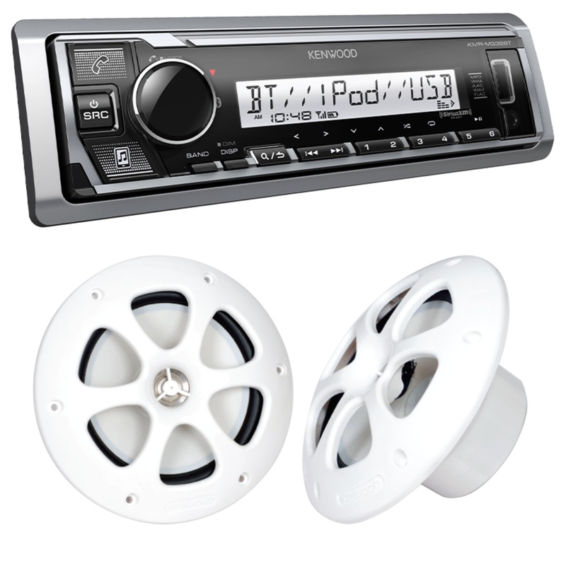 Kenwood Digital Media Receiver /w Bluetooth & 6.5″ Marine/Motorsports Speakers