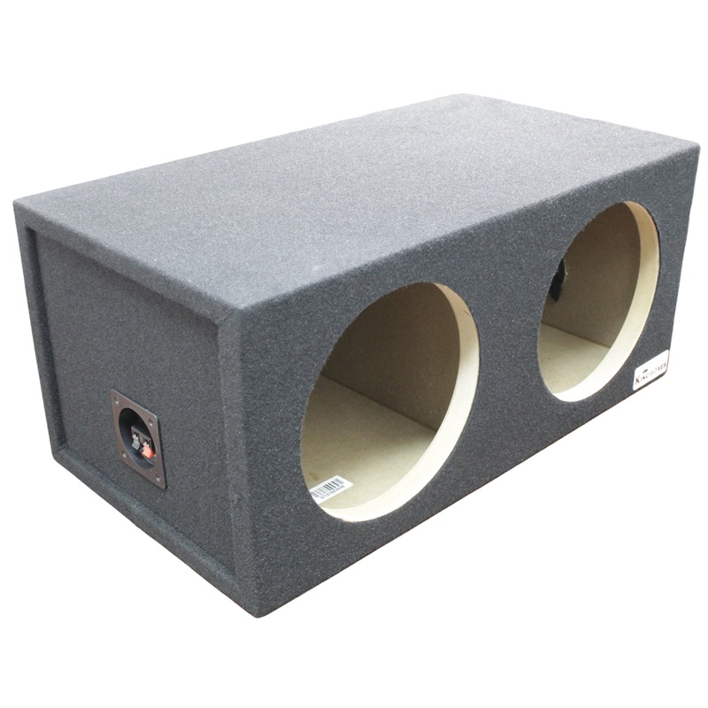 King Boxes 10″ Dual Sealed Carpeted Universal Subwoofer Box D10S