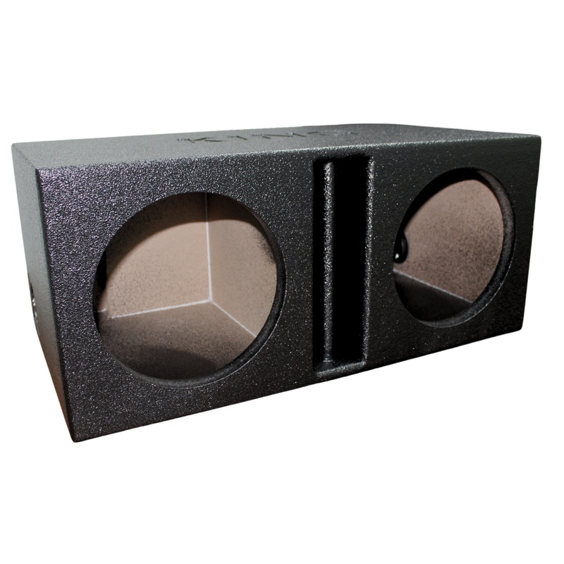 King Boxes 10″ Dual Vented Divided Sprayed Universal Subwoofer Box AK-10DVL