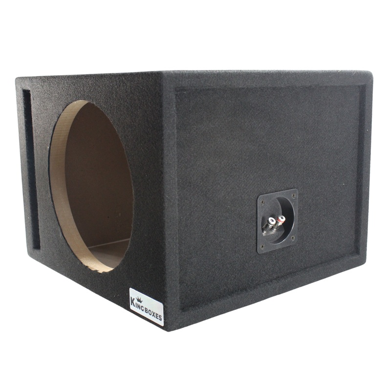 King Boxes 10″ Single Ported Carpeted Universal Subwoofer Box S10V