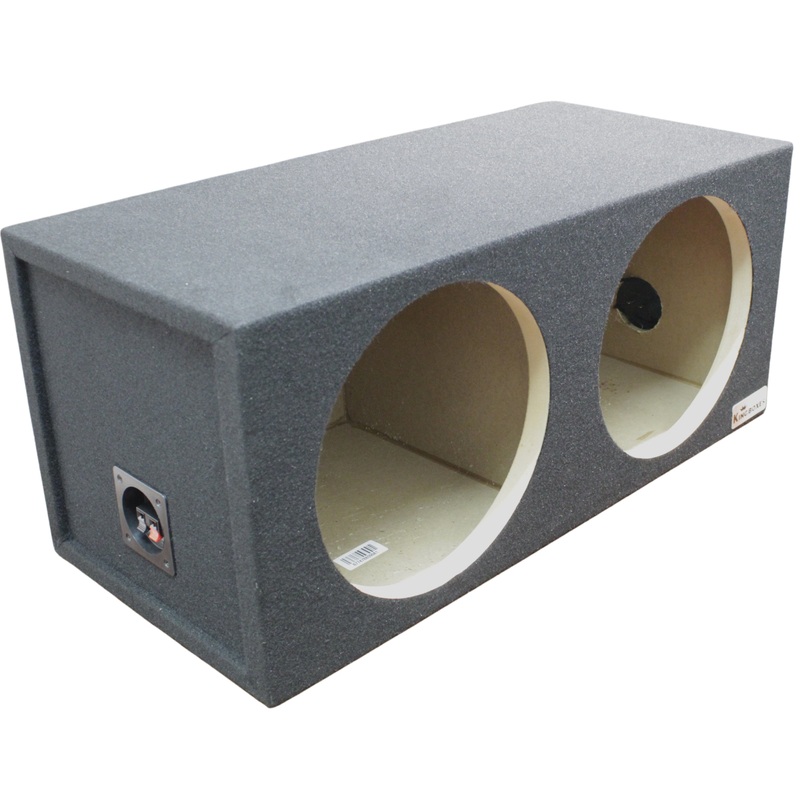 King Boxes 12″ Dual Sealed Carpeted Universal Subwoofer Box D12S