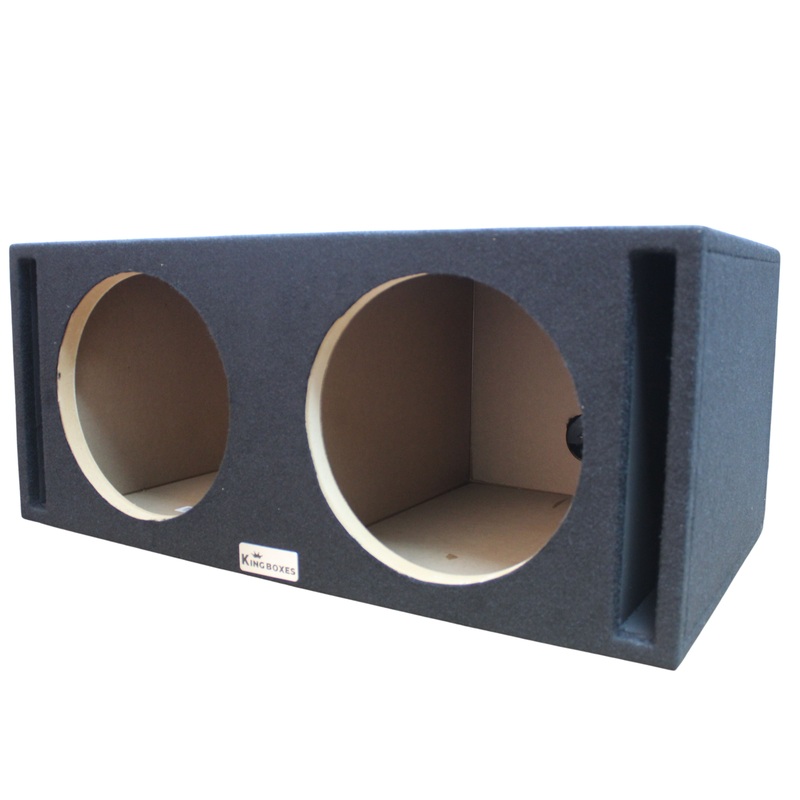 King Boxes 12″ Dual Vented Carpeted Universal Subwoofer Box D12DSV