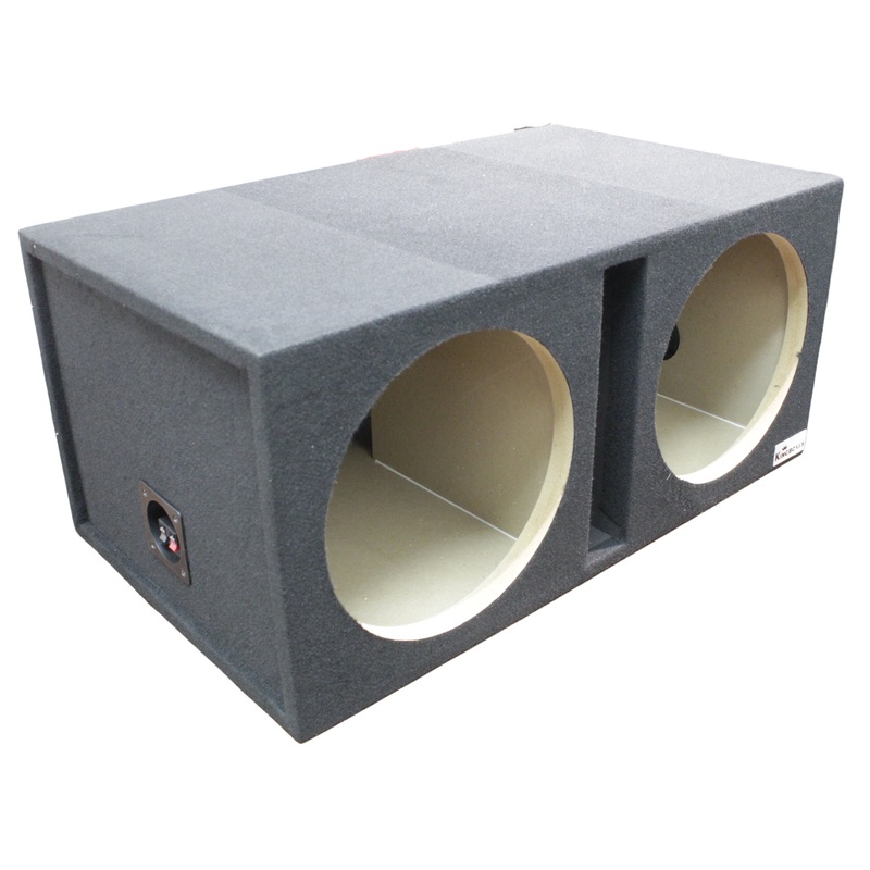 King Boxes 12″ Dual Vented Carpeted Universal Subwoofer Box D12V