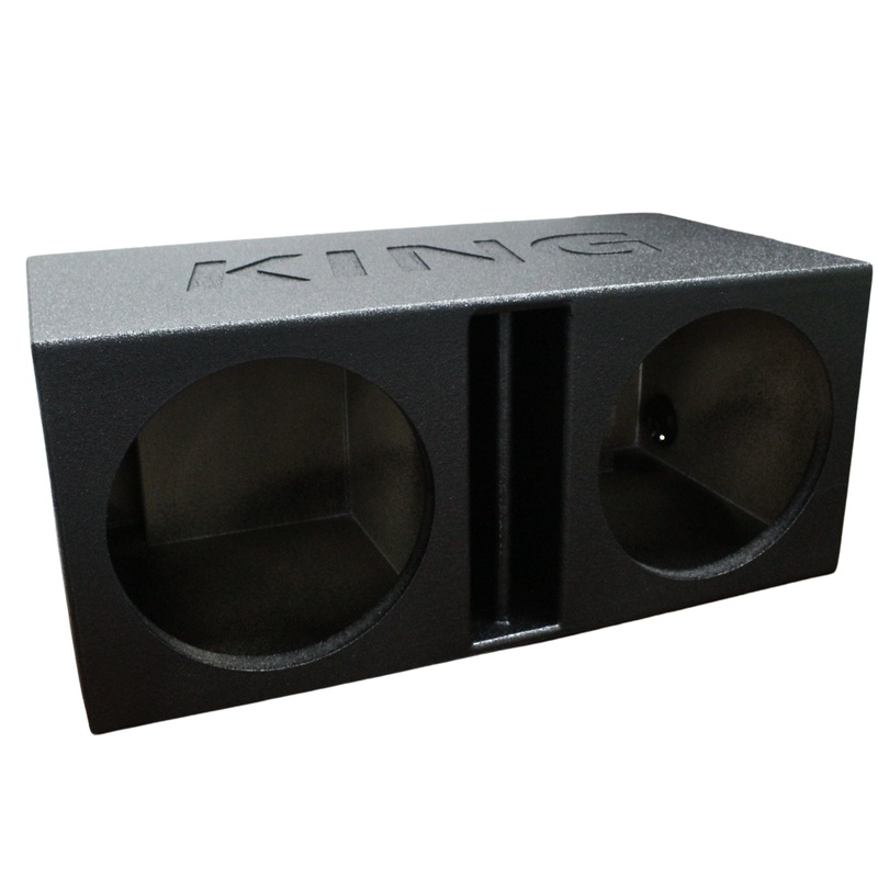 King Boxes 12″ Dual Vented Divided Sprayed Universal Subwoofer Box AK-12DVL