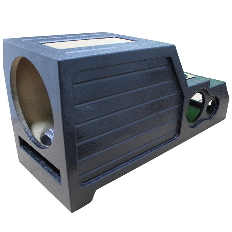 King Boxes 12″ Woofer (2) 6.5″ & (2) 3.5″ Cutouts Center Console Dodge Ram 09-12