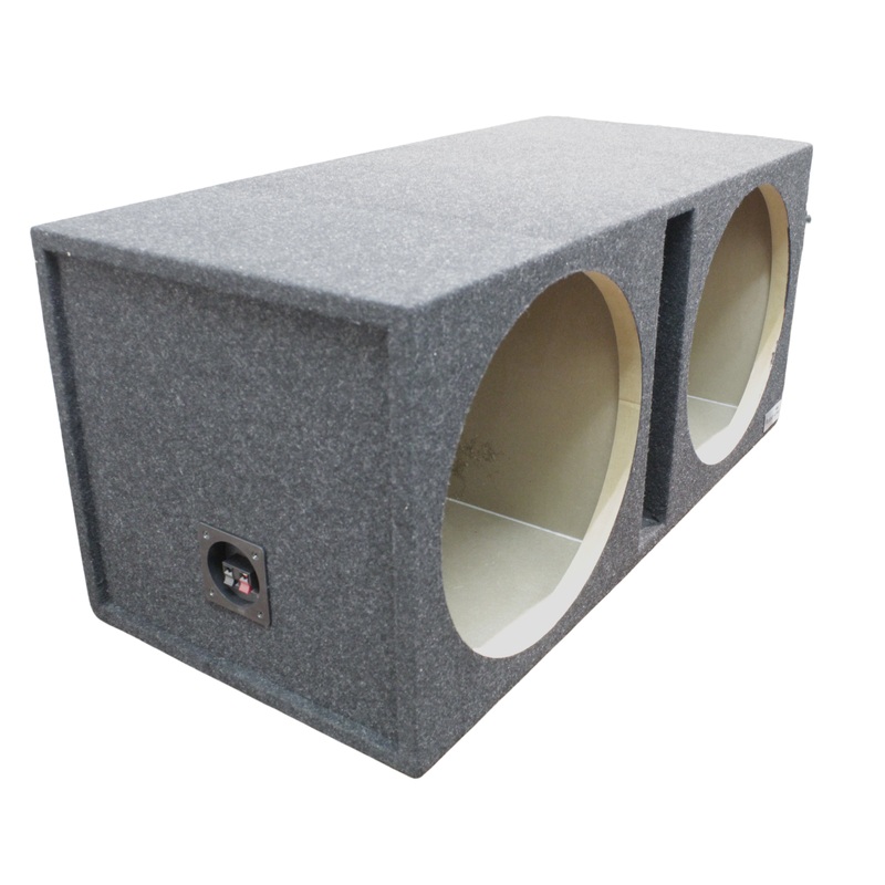 King Boxes 15″ Dual Vented Carpeted Universal Subwoofer Box D15V
