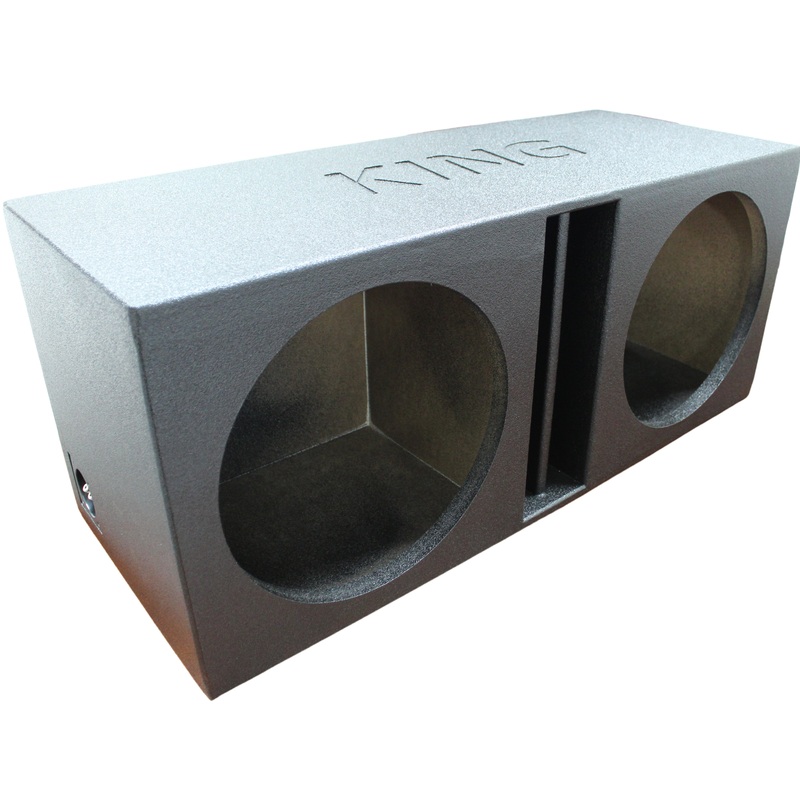 King Boxes 15″ Dual Vented Divided Sprayed Universal Subwoofer Box AK-15DVL
