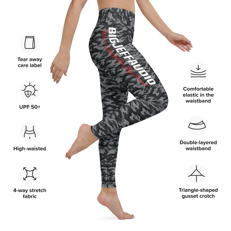 Official Big Jeff Audio Camo / Logo Yoga Pants XS