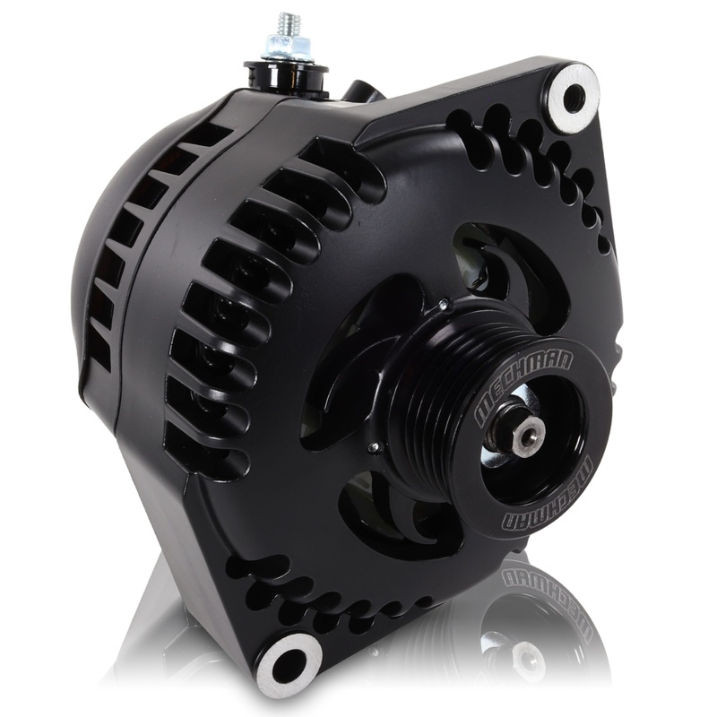 Mechman S-Series 320 Amp Universal Racing Alternator Black Finish 7127320B