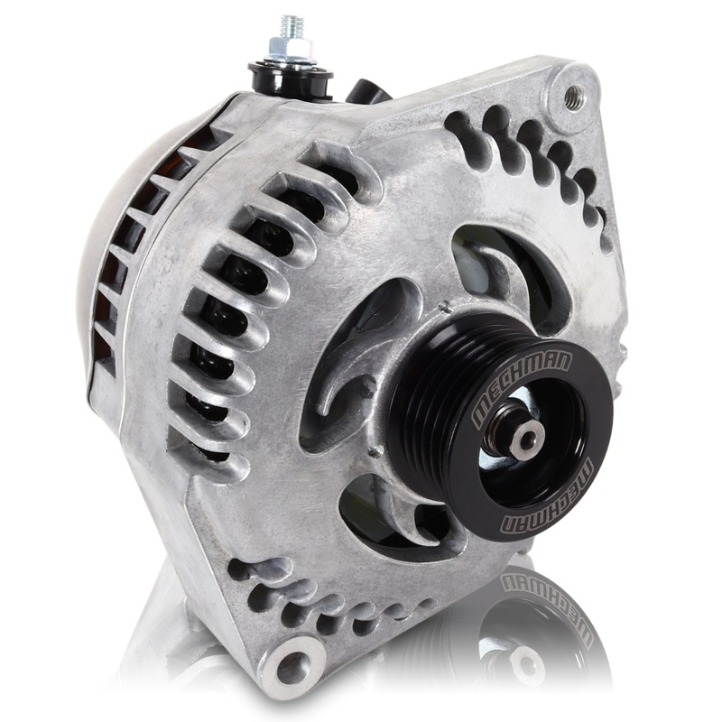Mechman S-Series 320 Amp Universal Racing Alternator Natural Finish 7127320