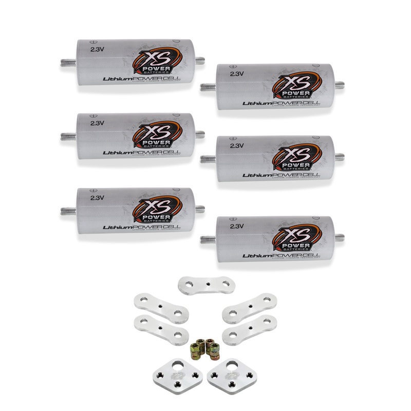 XS Power 6 Pack DIY Kit 45AH Lithium Cell Bank 2.3v w/ XS Power Dog Bones (LTO)
