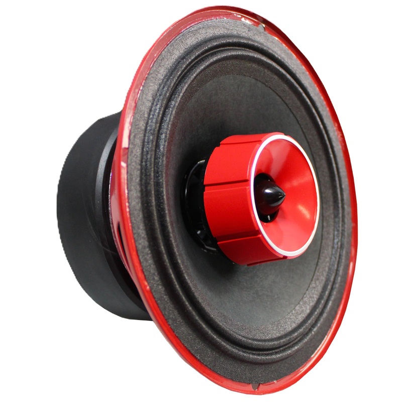 American Bass 6.5″ Coaxial Full Range Speaker Hybrid 240-Watt 4 Ohm RED GF-6.5