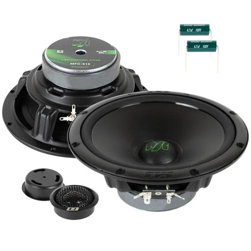 Deaf Bonce 6.5″ 80W RMS 4-Ohm Speaker Component Set W/ Tweeters / MFC-615