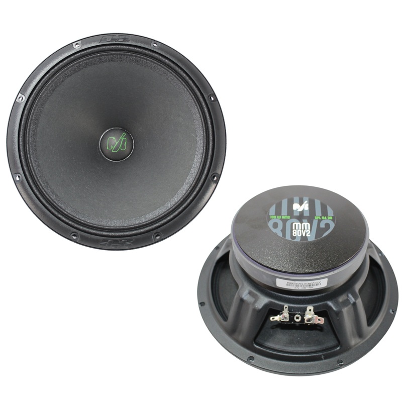 Deaf Bonce Pair of 8″ 260 Watts Max 4 Ohm Midrange Loud Speakers MM-80-V2