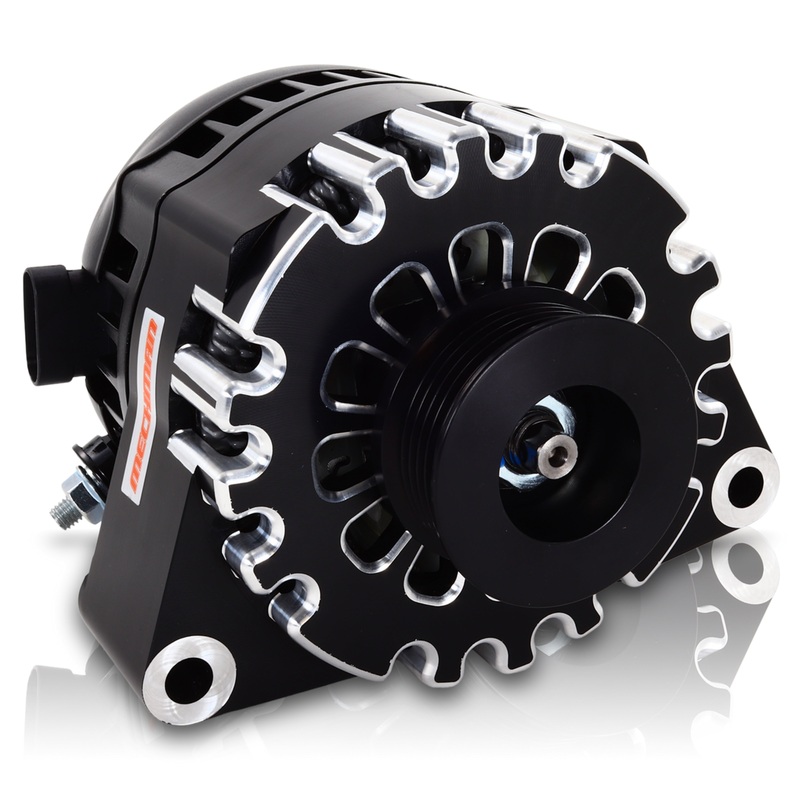 Mechman S-Series 170 Amp Black Anodized Alternator For 2005-2007 6.0L Corvette