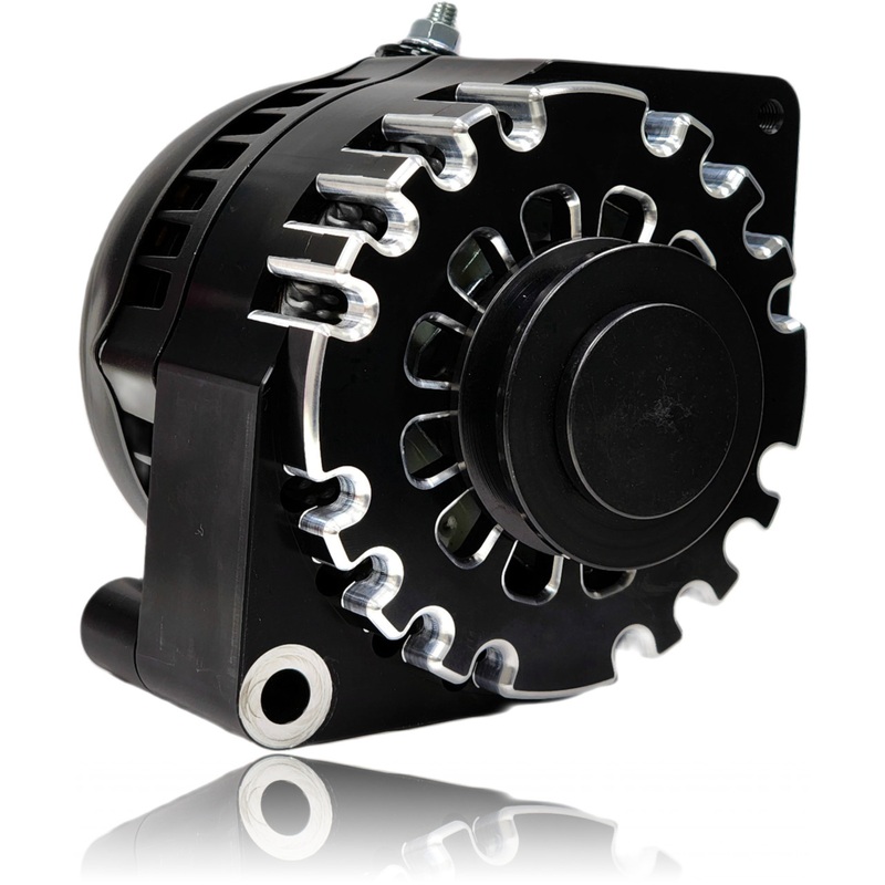 Mechman S-Series Black 170 Amp Racing Alternator For 1965-1985 Early Ford