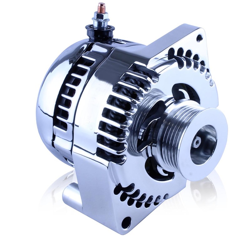 Mechman S-Series Chrome 240 Amp Alternator For 1987-1992 5.0L 6/12 Ford 6S