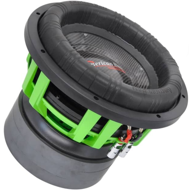 American Bass Godzilla Green/Black 12″ Dual 2 Ohm 12000W Peak Sub GODZILLA-12-D2