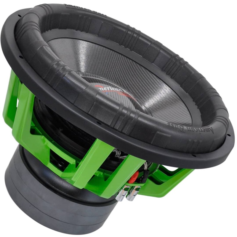 American Bass Godzilla Green/Black 15″ Dual 2 Ohm 12000W Peak Sub GODZILLA-15-D2