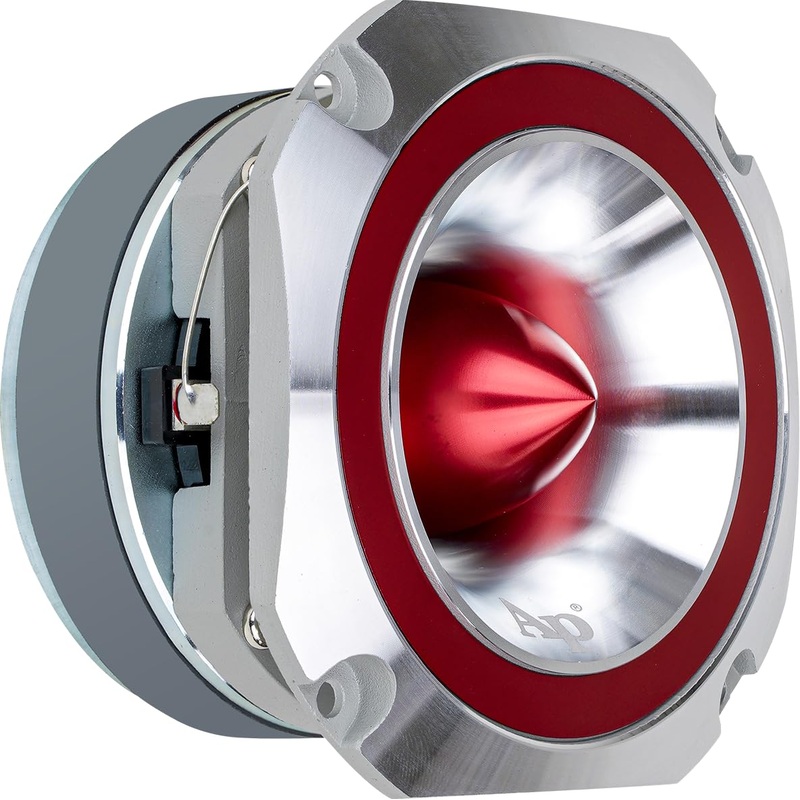 Audiopipe 4″ Eye Candy Aluminum Tweeter Diamond Chrome Finish Red ATR-4053-RED