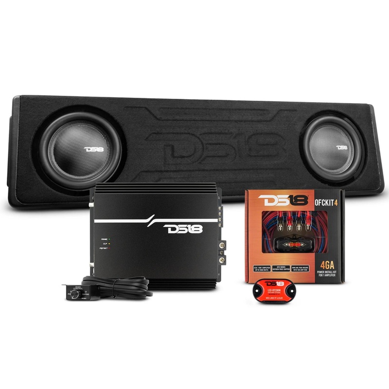 DS18 10″ Sealed Subwoofer Loaded Enclosure Package For 2009-2023 Ford F-150
