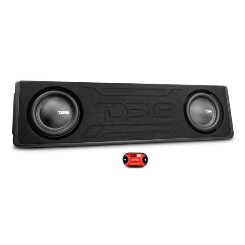 DS18 10″ Subwoofer Enclosure W/ Vinyl Finish and Dream LED Lights For Ford F-150