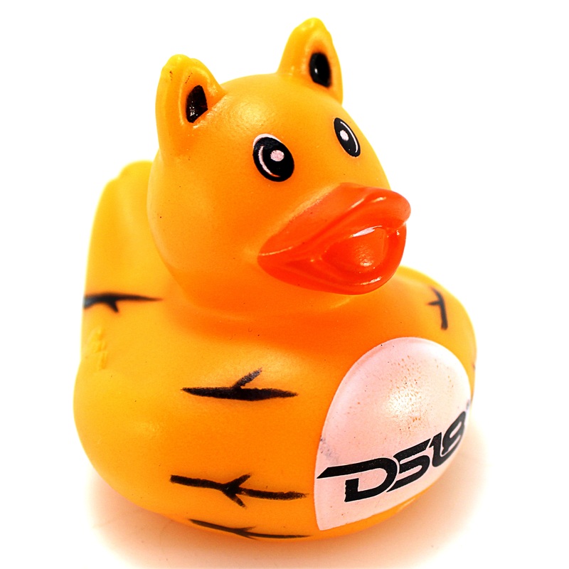 DS18 Orange 2.5″ Rubber Duck with DS18 Logo
