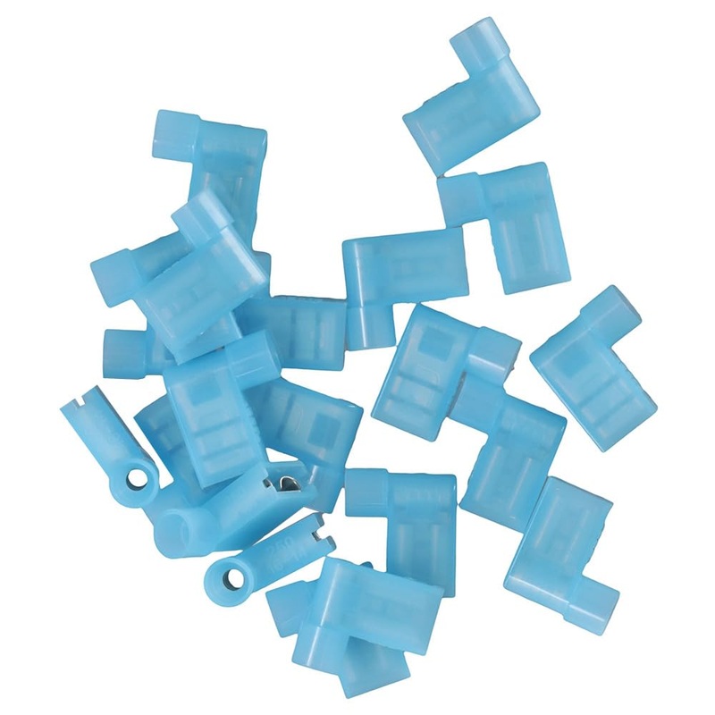 Installation Solutions 90 Degree Flag Spade Female 14/16 GA 100pc Terminals Blue