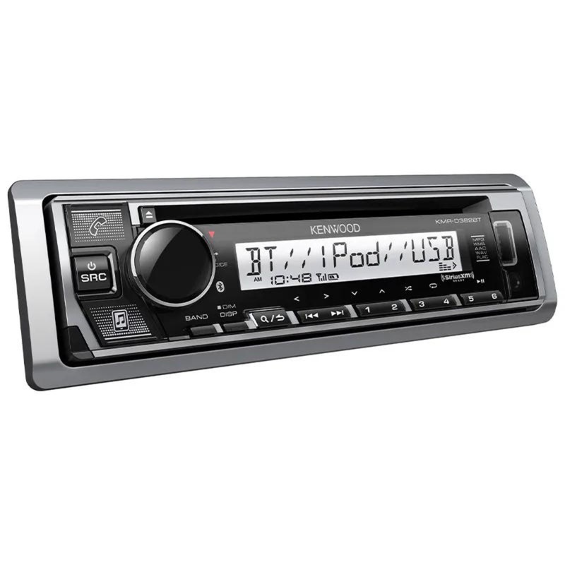Kenwood Marine Bluetooth Single DIN Digital Media & CD Receiver KMR-D378BT