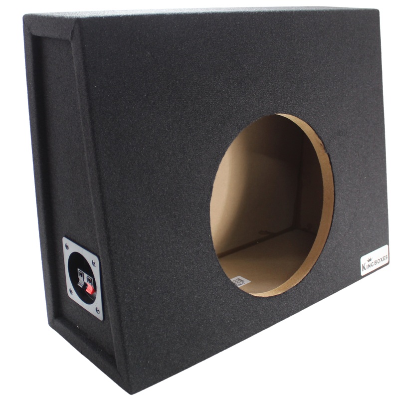 King Boxes 10″ Single Sealed Wedge Style Carpeted Truck Subwoofer Enclosure