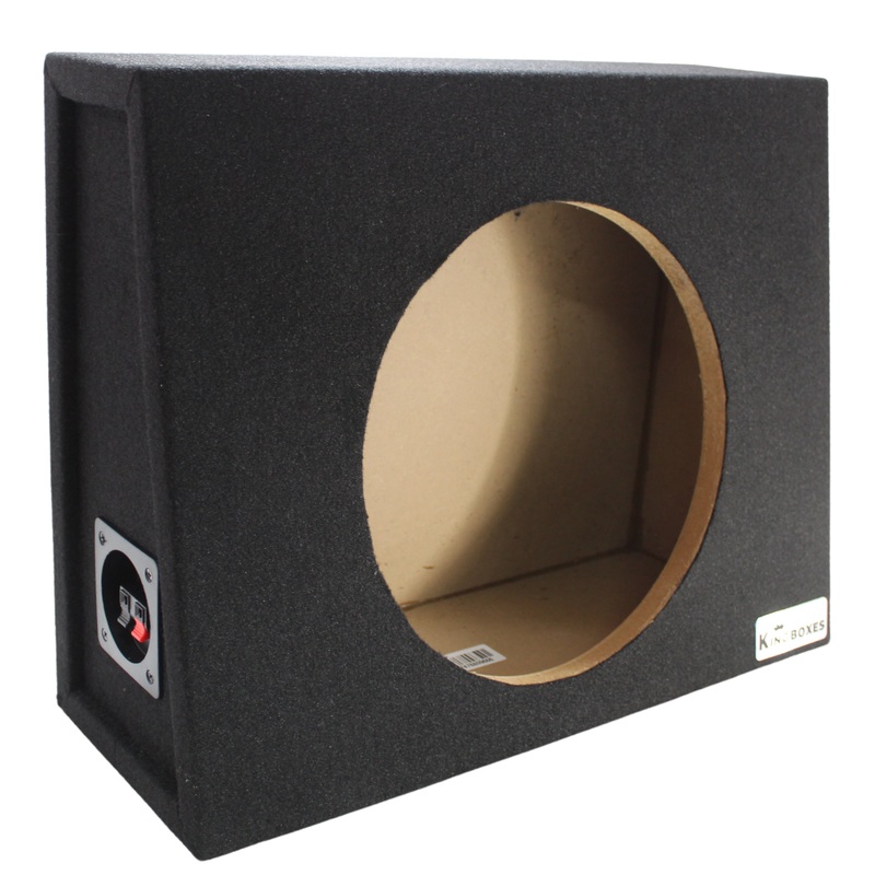 King Boxes 12″ Single Sealed Wedge Style Carpeted Truck Subwoofer Enclosure