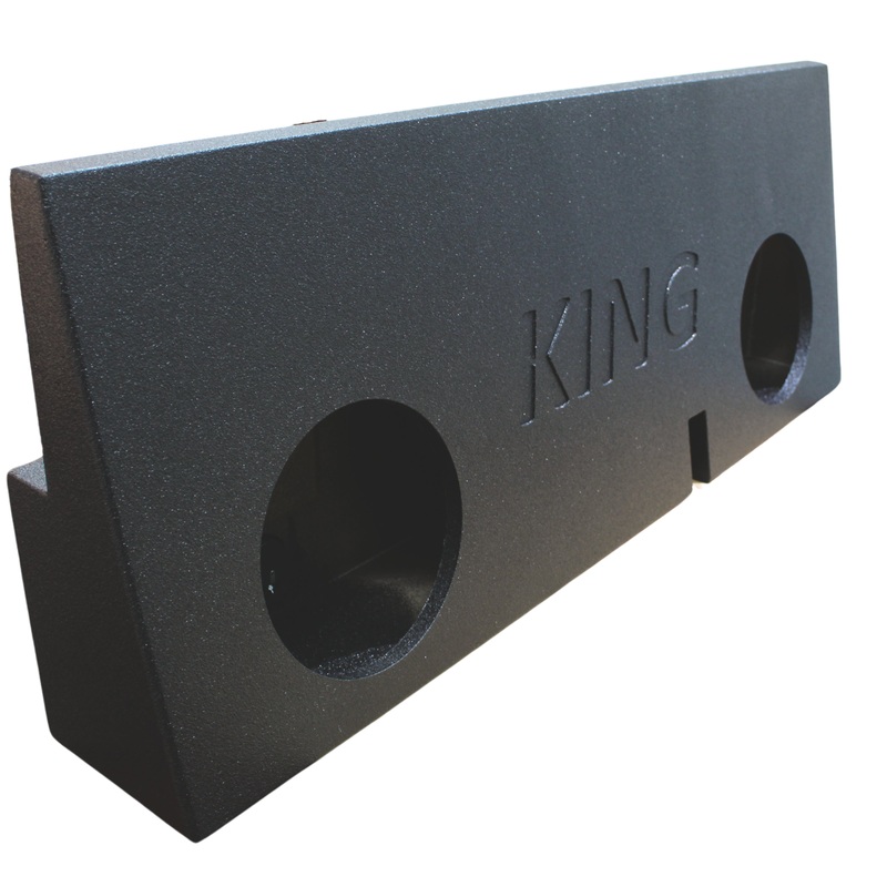 King Boxes dual 10″ 05-15 Toyota Tacoma Crew Cab behind Seat Sprayed Sealed Box