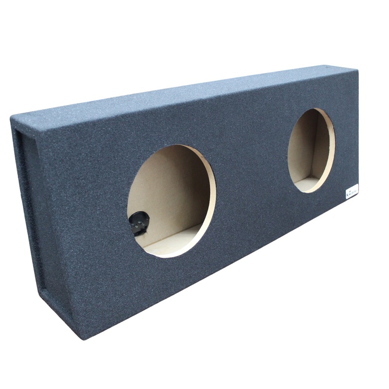 King Boxes Dual 10″ Sealed Universal Wedge Style Subwoofer Box Carpeted AKT210